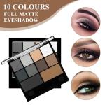 INBOLM Smokey Eyeshadow Palette - 10 Matte Shades