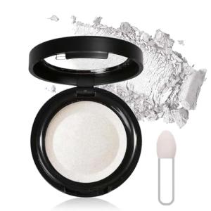 Matte White Shimmer Eyeshadow with Brush