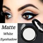Matte White Shimmer Eyeshadow with Brush