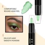 Bright Green Shimmer Eyeshadow Stick for Easy Application