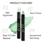 Bright Green Shimmer Eyeshadow Stick for Easy Application