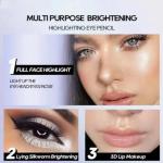 Matte White Shimmer Eyeshadow with Brush