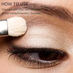 Matte White Shimmer Eyeshadow with Brush