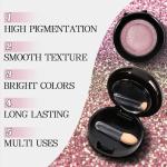 Apooliy Waterproof Purple Glitter Eyeshadow Powder