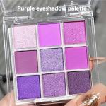 Purple Pearlescent Eyeshadow Palette - 9 Stunning Shades