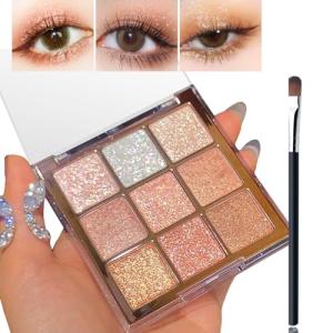 Glitter Eyeshadow Palette - 9 Vibrant Colors