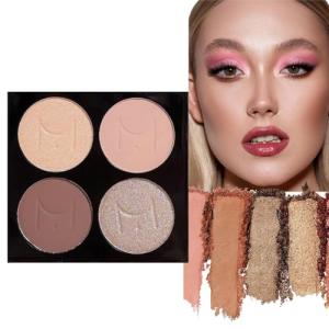 4 Color Pink and Brown Eyeshadow Palette