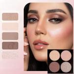 4 Color Pink and Brown Eyeshadow Palette