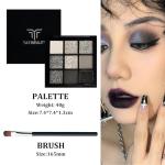 Gothic Smoky Eyeshadow Palette with 9 Colors
