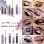 12 Colors Glitter Liquid Eyeshadow - Waterproof & Long Lasting