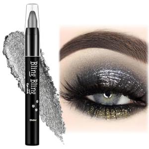 Wimony Black Glitter Eyeshadow Stick for Smoky Looks