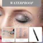 Wimony Black Glitter Eyeshadow Stick for Smoky Looks
