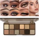 12-Color Eyeshadow Palette for Bold Nude Looks