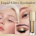 Metallic Glitter Eyeshadow with Gold Eyeliner Pen