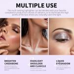 Metallic Glitter Eyeshadow with Gold Eyeliner Pen