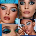 Blue Shimmer Pressed Powder Eyeshadow - Highly Pigmented
