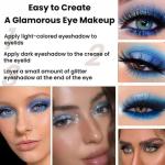 Blue Shimmer Pressed Powder Eyeshadow - Highly Pigmented