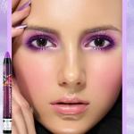 Bright Purple Shimmer Eyeshadow and Eye Color Crayon