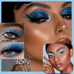 Blue Shimmer Pressed Powder Eyeshadow - Highly Pigmented