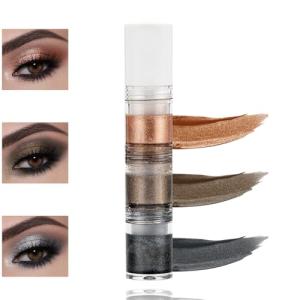 Metallic 3-in-1 Liquid Glitter Eyeshadow - Brown Black