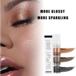 Metallic 3-in-1 Liquid Glitter Eyeshadow - Brown Black