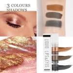Metallic 3-in-1 Liquid Glitter Eyeshadow - Brown Black