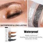 Metallic 3-in-1 Liquid Glitter Eyeshadow - Brown Black