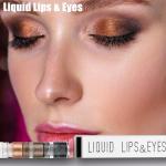 Metallic 3-in-1 Liquid Glitter Eyeshadow - Brown Black