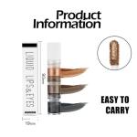 Metallic 3-in-1 Liquid Glitter Eyeshadow - Brown Black