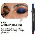 Blue Waterproof Eyeshadow Stick with Blending Brush