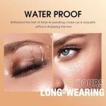 Golden Brown Waterproof Eyeshadow with Mirror & Brush