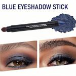Blue Waterproof Eyeshadow Stick with Blending Brush