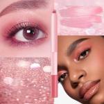 Pink Pearl Shimmer Eyeshadow Stick with Gold Glitter