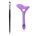 Silicone Eyeliner Aid and Brush Set - Purple
