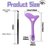 Silicone Eyeliner Aid and Brush Set - Purple