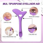 Silicone Eyeliner Aid and Brush Set - Purple