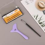 Silicone Eyeliner Aid and Brush Set - Purple