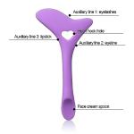 Silicone Eyeliner Aid and Brush Set - Purple
