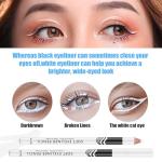 12 Pack Waterproof White Eyeliner Pencils