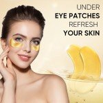 24K Gold Collagen Under Eye Masks - 20 Pcs