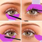 4-Pack Silicone Winged Eyeliner Stencils - Purple