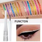 Silver Glitter Liquid Eyeliner with Metallic Shimmer