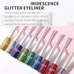 Silver Glitter Liquid Eyeliner with Metallic Shimmer