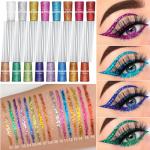 Silver Glitter Liquid Eyeliner with Metallic Shimmer