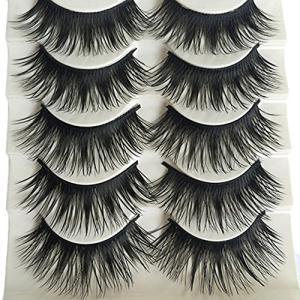 Bluelans® 5 Pairs Thick Natural Black Fake Lashes