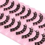 Natural Look Russian Strip False Eyelashes - 10 Pairs