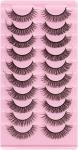 10 Pairs Natural Look Wispy False Lashes