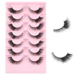 Fluffy Cat Eye Faux Mink Eyelashes - 7 Pairs
