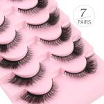 Fluffy Cat Eye Faux Mink Eyelashes - 7 Pairs