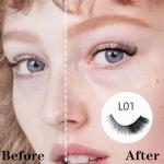 Fluffy Cat Eye Faux Mink Eyelashes - 7 Pairs